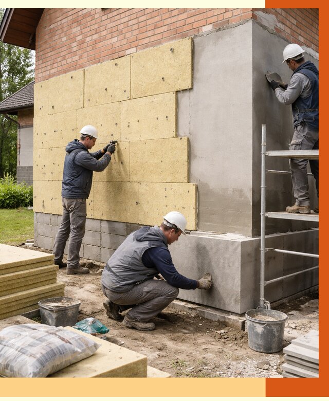 Утепление частного дома в Новоуральске под ключ от 7656 руб/м2 — недорого | ТепломастерНву