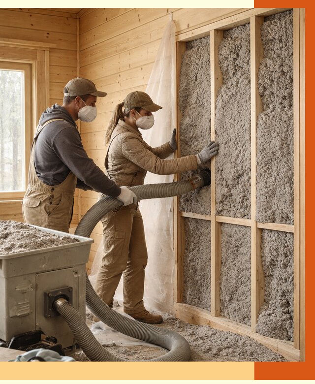 Утепление дачного дома эковатой в Новоуральске от 1480 руб./м2 — комплексно, ТепломастерНву