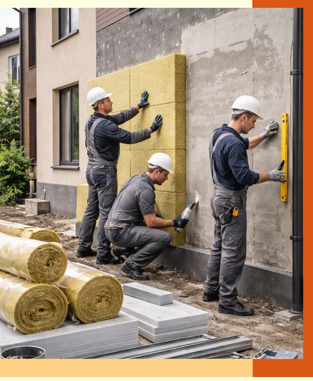 Утепление таунхауса в Новоуральске от 7350 руб/м2 — комплекс под ключ | ТепломастерНву