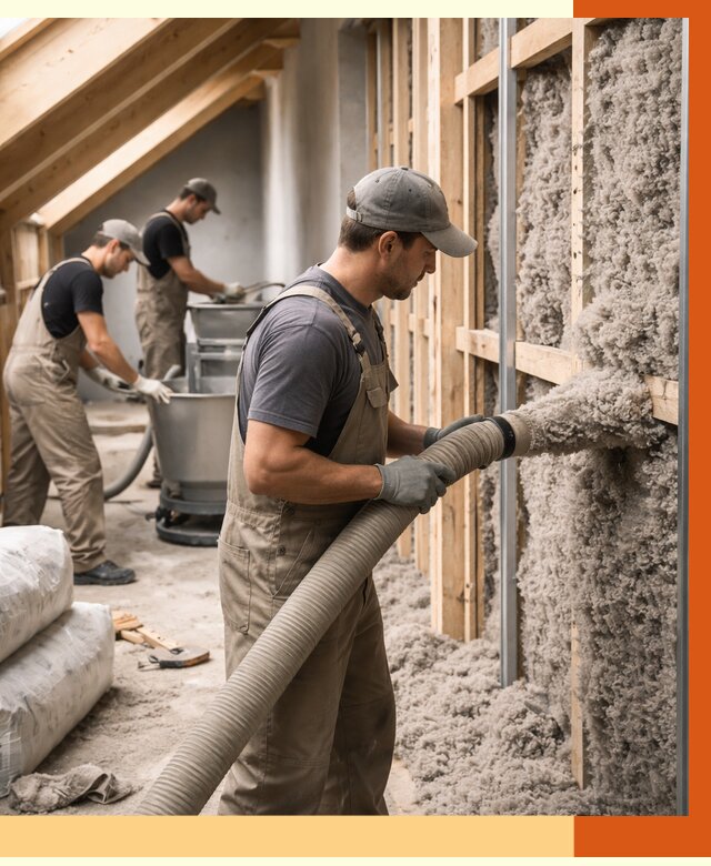 Утепление таунхауса эковатой в Новоуральске от 2246 руб./м² — монтаж и задувка | ТепломастерНву