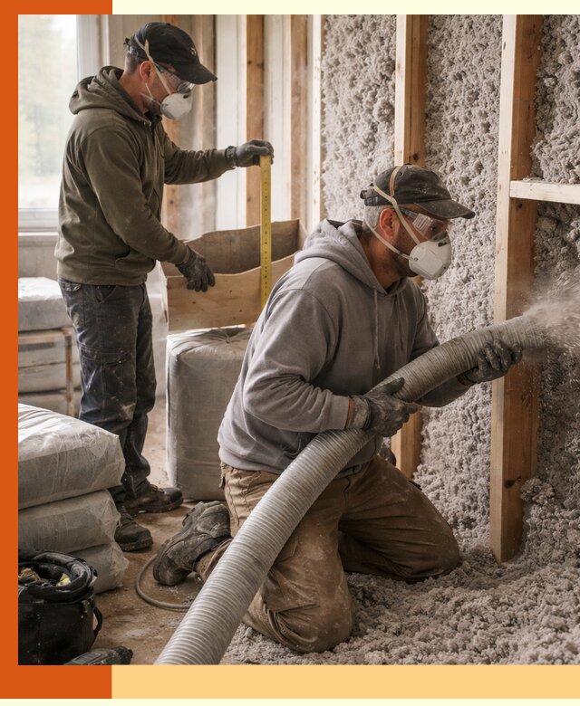 Утепление таунхауса эковатой в Новоуральске для максимально теплых стен