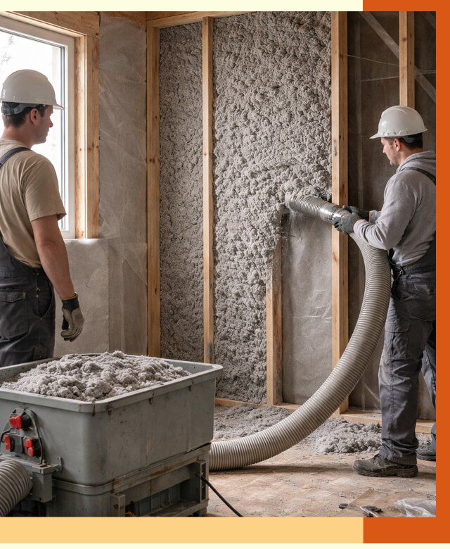 Утепление каркасного дома эковатой в Новоуральске от 1837 руб. | ТепломастерНву