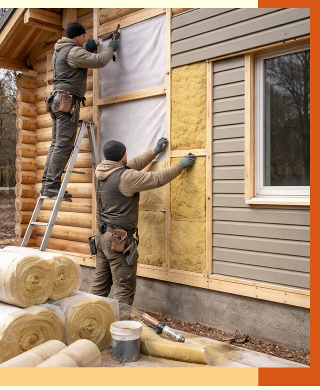 Утепление деревянного дома в Новоуральске от 6329 руб./м2 — заказать работы | ТепломастерНву