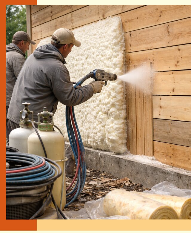 Утепление деревянного дома пенополиуретаном в Новоуральске