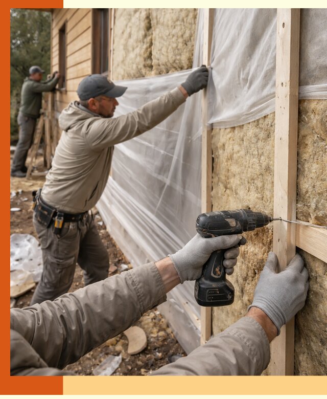 Утепление дома из бруса в Новоуральске качественно и долговечно
