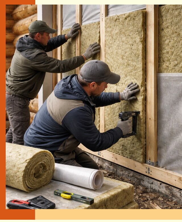 Утепление бревенчатого дома под ключ в Новоуральске