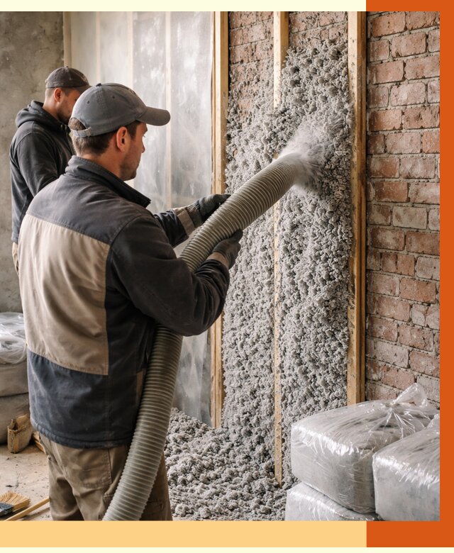 Утепление кирпичного дома эковатой в Новоуральске от 2399 руб./м² | ТепломастерНву