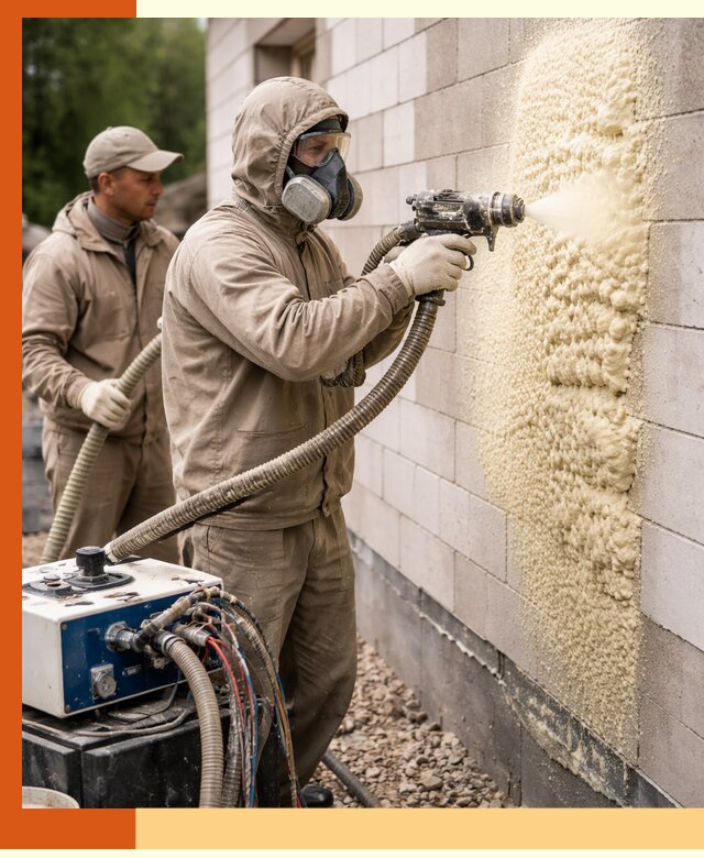 Утепление дома из газобетона ППУ в Новоуральске — надежная теплоизоляция