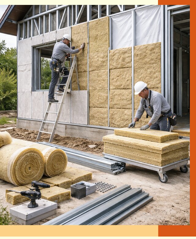 Утепление дома из ЛСТК в Новоуральске от 5308 руб./м² — профессионально | ТепломастерНву