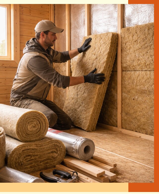 Утепление бани в Новоуральске под ключ от 4594 руб./м2 — утеплить потолок, пол и стены | ТепломастерНву