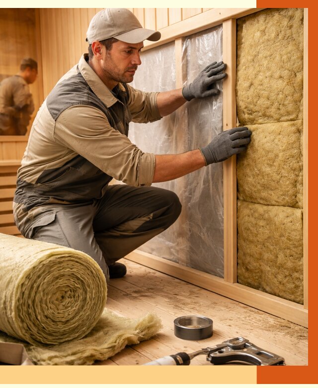 Утепление сауны изнутри в Новоуральске от 6635 руб. за м2 | ППУ, под ключ — ТепломастерНву