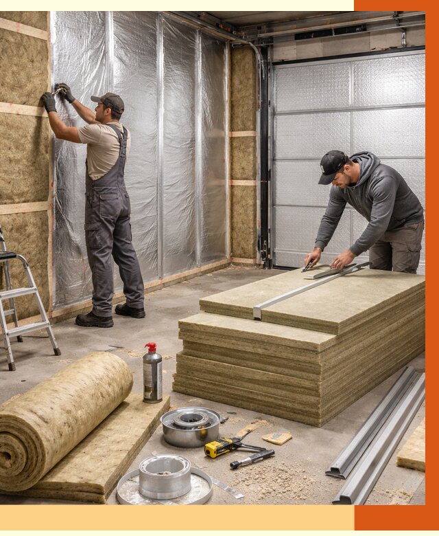 Утепление гаража в Новоуральске от 4594 руб/м2 — комплексное утепление ворот и стен | ТепломастерНву