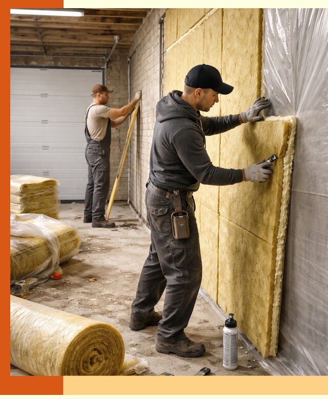 Утепление гаража под ключ в Новоуральске — все виды теплоизоляции