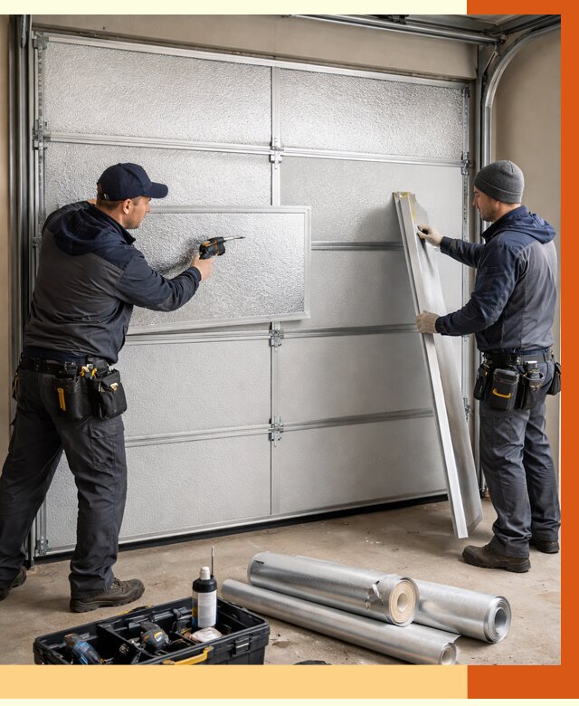 Утепление гаражных ворот в Новоуральске от 8013 руб/м2 — надежно и быстро | ТепломастерНву