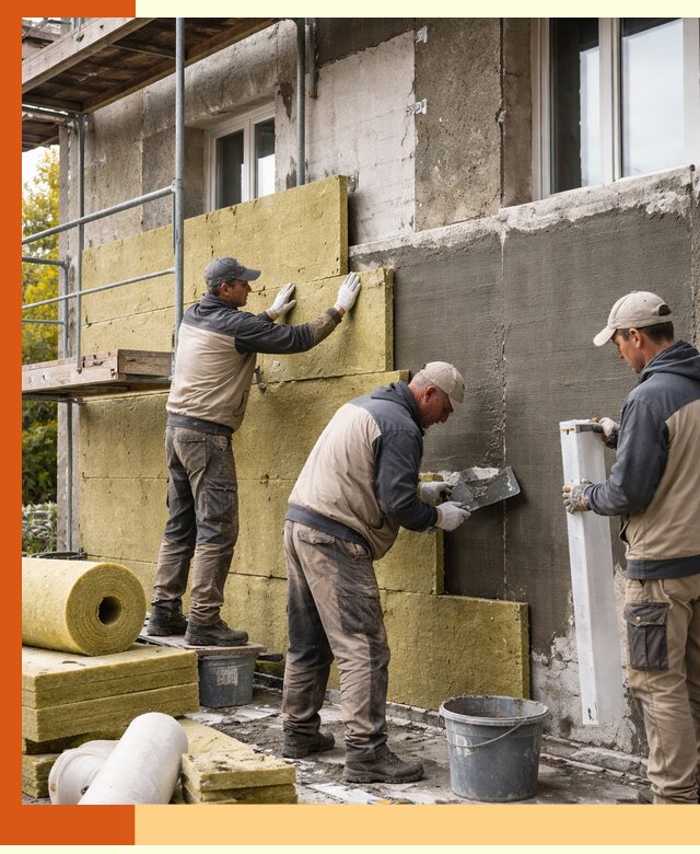 Утепление фасада зданий и домов в Новоуральске