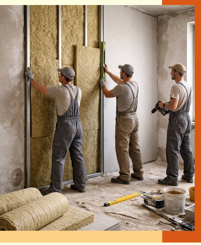 Утепление стен изнутри в Новоуральске от 2297 руб/м² под ключ | ТепломастерНву