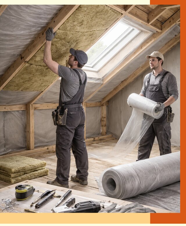 Утепление крыши изнутри мансарды в Новоуральске от 4287 руб./м² | ТепломастерНву