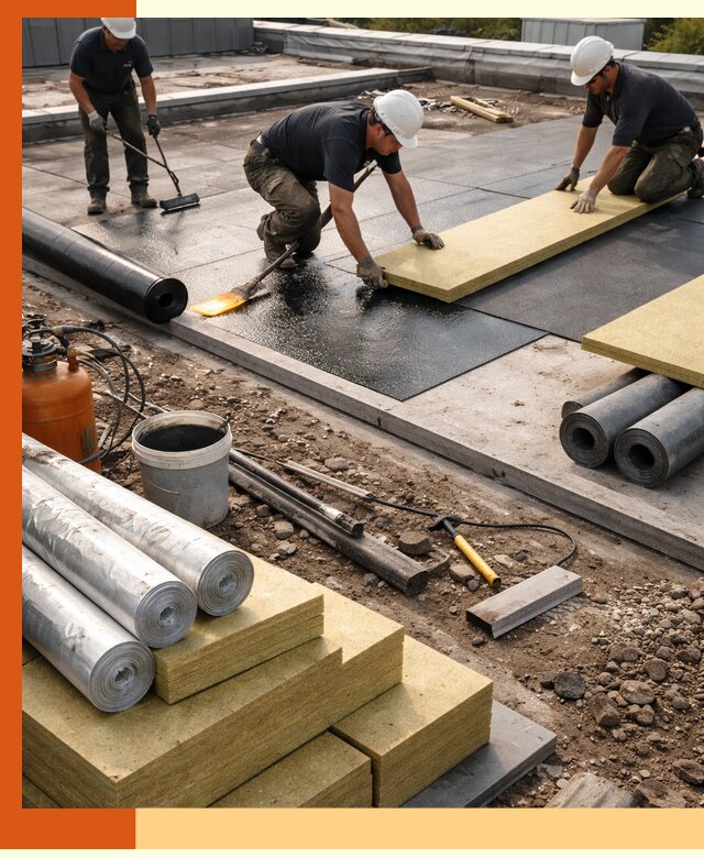 Утепление плоской крыши в Новоуральске — надежная теплоизоляция и герметизация