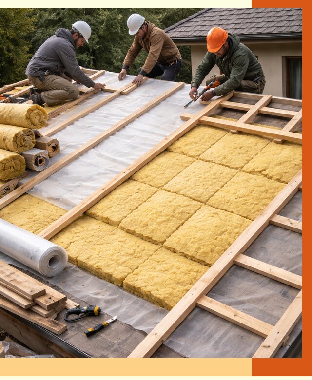 Утепление скатной крыши в Новоуральске от 1276 руб./м2 под ключ | ТепломастерНву