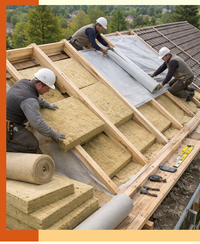 Утепление скатной крыши в Новоуральске качественно и надёжно