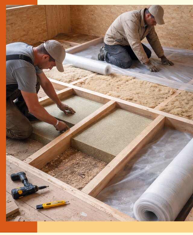 Профессиональное утепление деревянного пола в Новоуральске