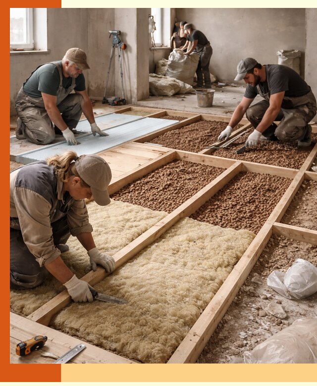 Утепление перекрытий жилых и промышленных зданий в Новоуральске