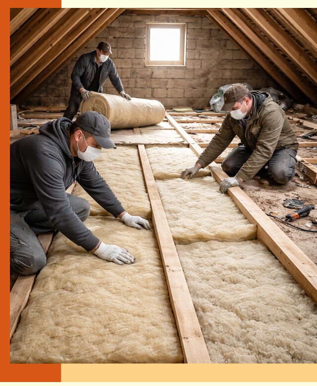 Утепление чердака в Новоуральске — профессиональная теплоизоляция кровли