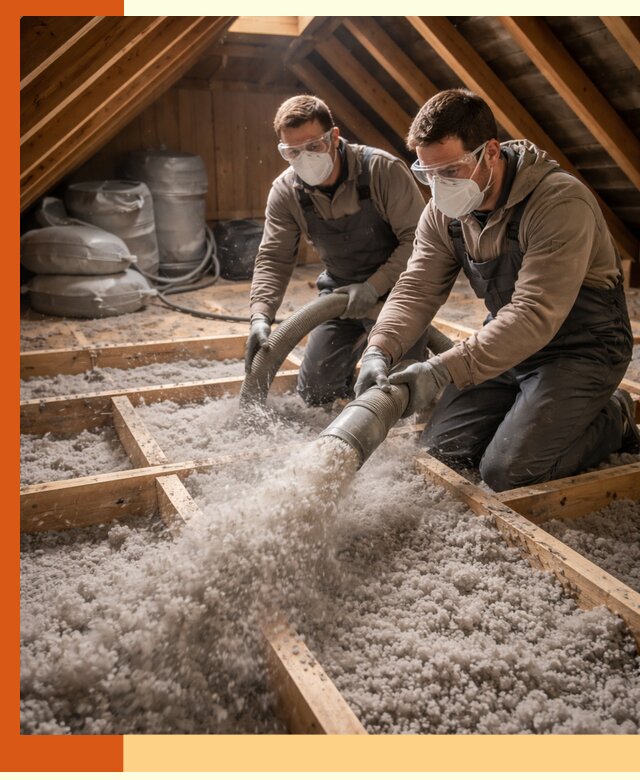 Утепление чердака эковатой в Новоуральске — быстро и надёжно