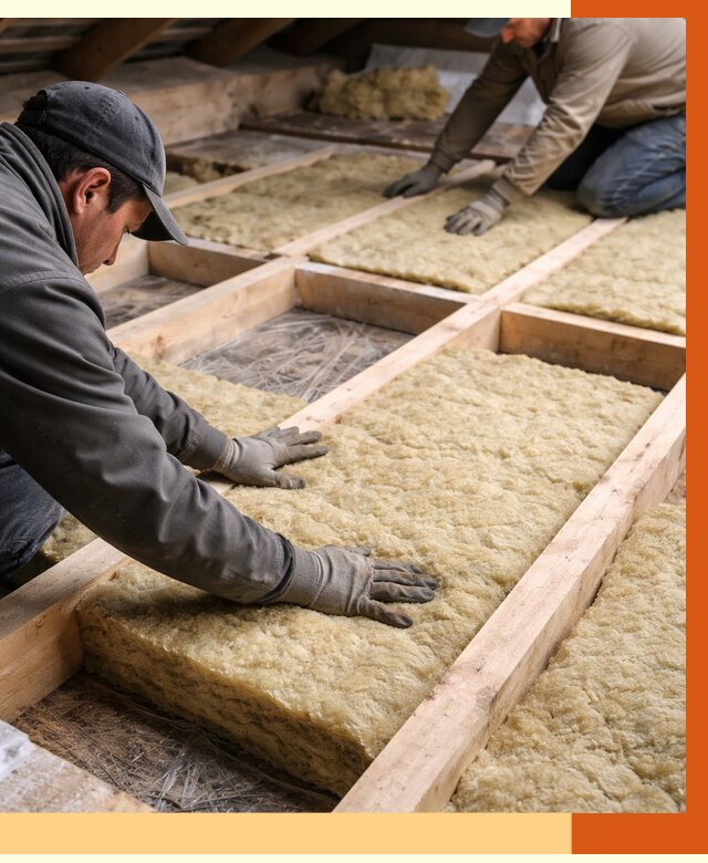 Утепление чердака минватой в Новоуральске от 3573 руб/м2 под ключ | ТепломастерНву