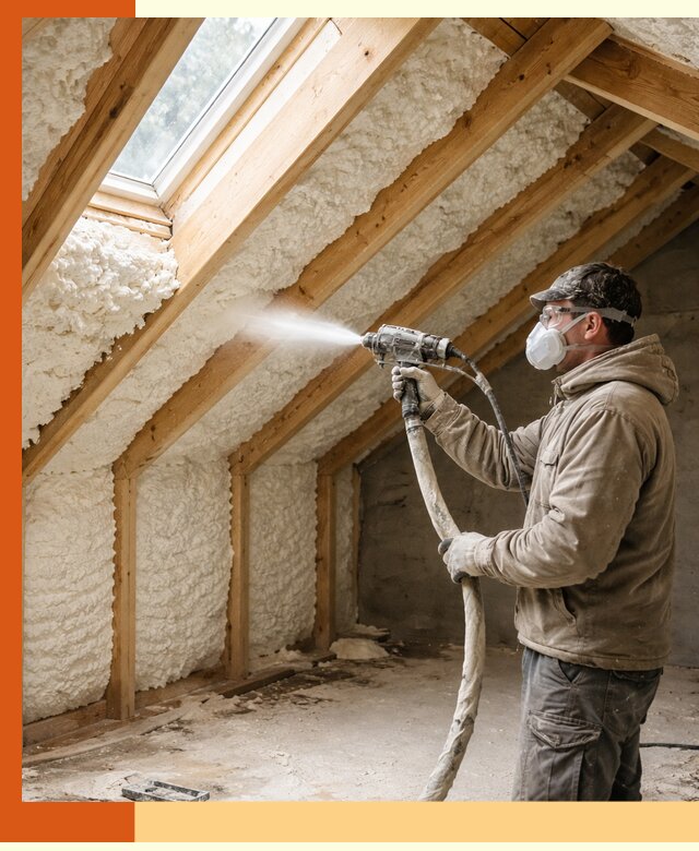 Утепление мансарды ППУ в Новоуральске быстро и надежно