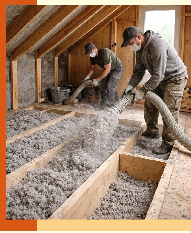 Утепление мансарды эковатой в Новоуральске с гарантией качества