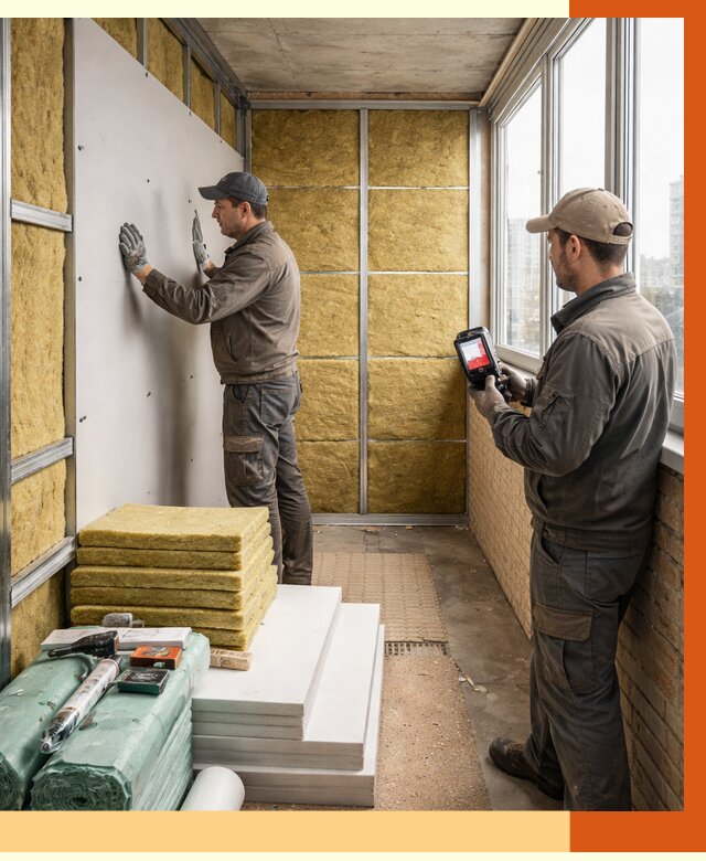 Утепление балкона в Новоуральске от 4594 руб. под ключ | ТепломастерНву