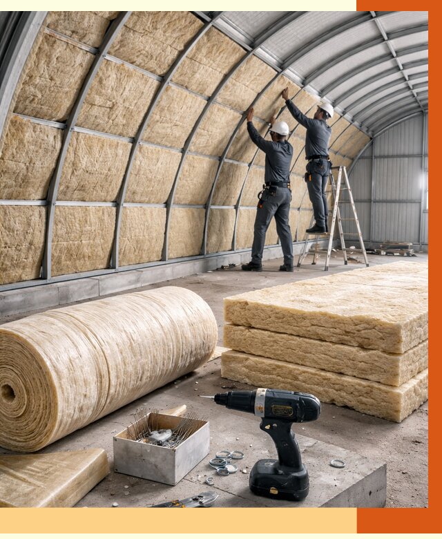 Утепление арочного ангара в Новоуральске от 3267 руб./м2 под ключ | ТепломастерНву