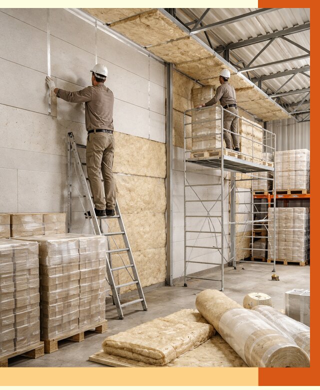 Утепление склада готовой продукции в Новоуральске от 1991 руб./м2 — комплексно | ТепломастерНву