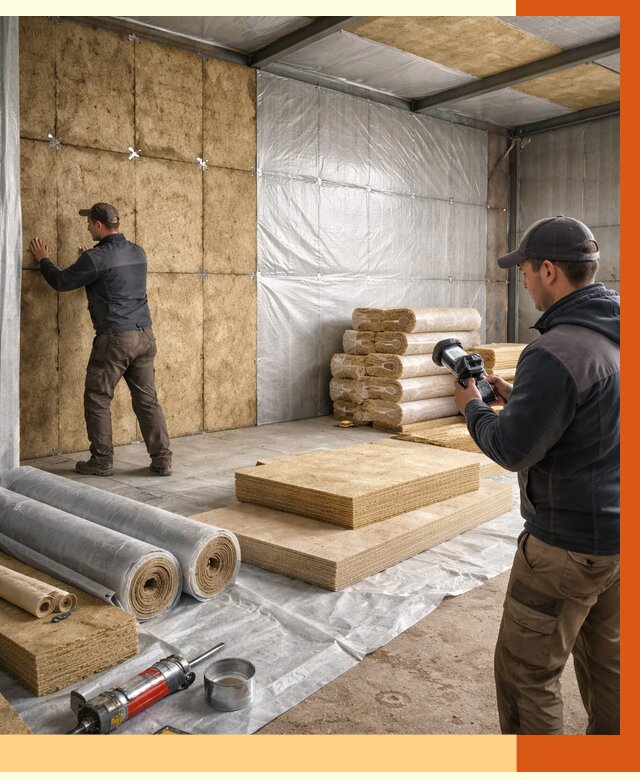 Утепление теплого склада в Новоуральске под ключ от 11739 руб/м² | ТепломастерНву