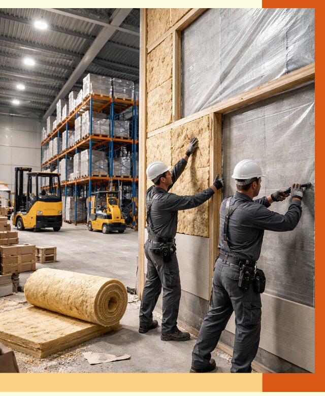 Утепление склада с техникой в Новоуральске от 4287 руб./м2 — комплексно под ключ | ТепломастерНву