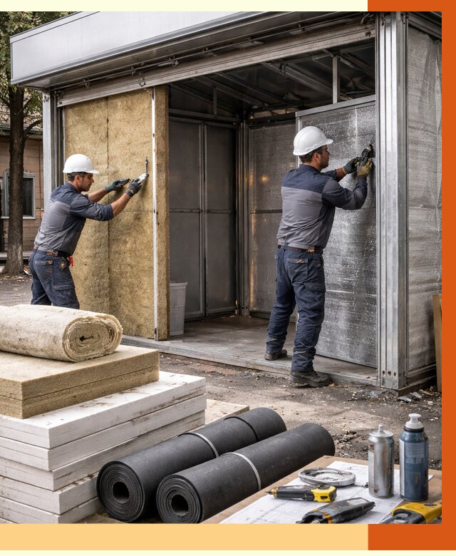 Утепление павильона шаурма в Новоуральске под ключ от 1225 руб. за м² | ТепломастерНву