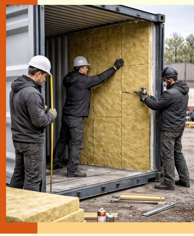 Утепление морского контейнера в Новоуральске: надежная теплоизоляция и защита