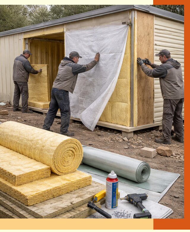 Утепление строительной бытовки в Новоуральске от 12760 руб. под ключ | ТепломастерНву