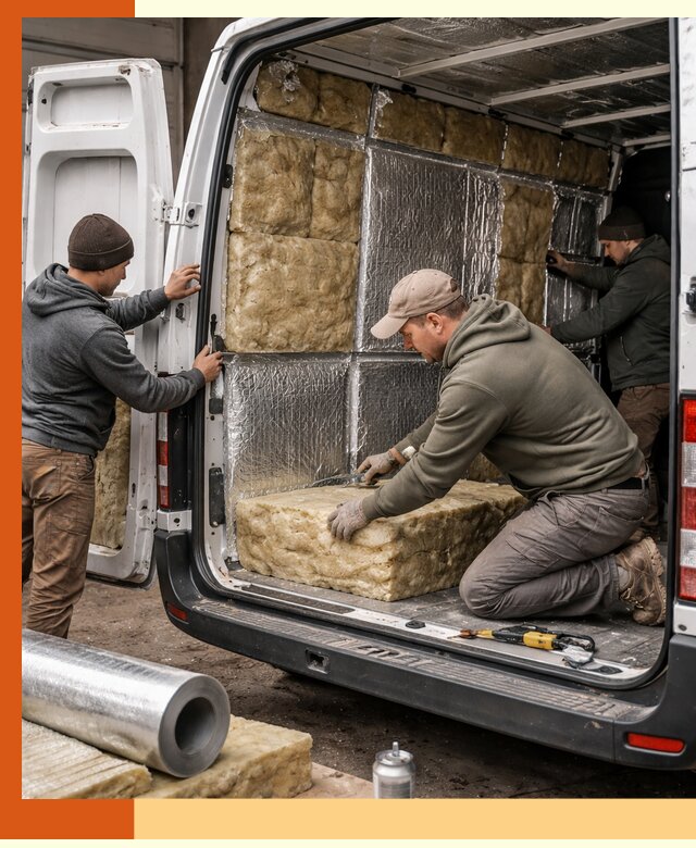 Утепление фургона в Новоуральске: профессиональная теплоизоляция и шумоизоляция