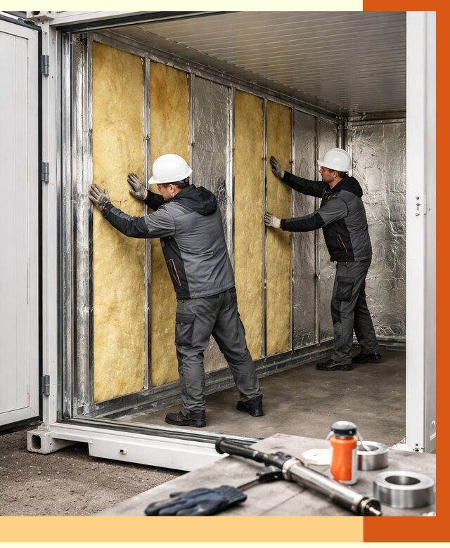 Утепление рефрижераторного контейнера в Новоуральске от 45936 руб./м² | ТепломастерНву