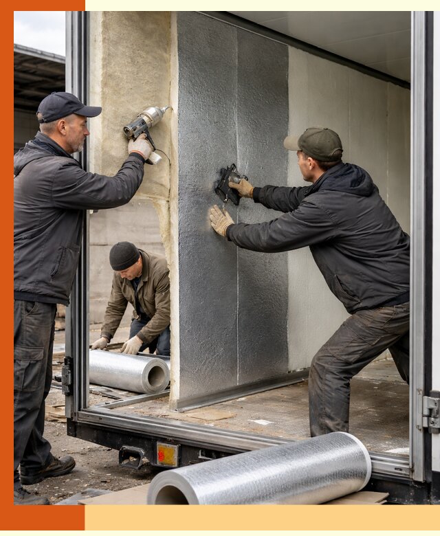 Утепление холодильного кузова в Новоуральске — монтаж и теплоизоляция