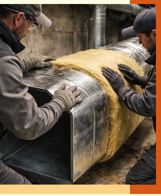 Утепление воздуховодов в Новоуральске от 4287 руб. — теплоизоляция вентиляции | ТепломастерНву