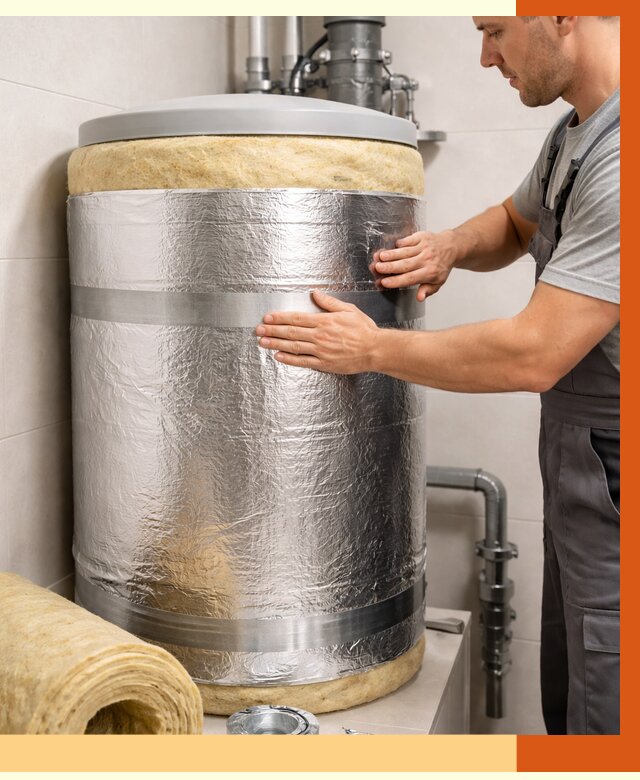 Утепление бойлера в Новоуральске от 4594 руб. под ключ | Утепление ППУ | ТепломастерНву