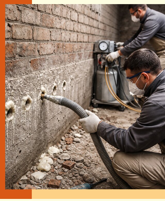 Заполнение колодцевой кладки ППУ в Новоуральске быстро и герметично