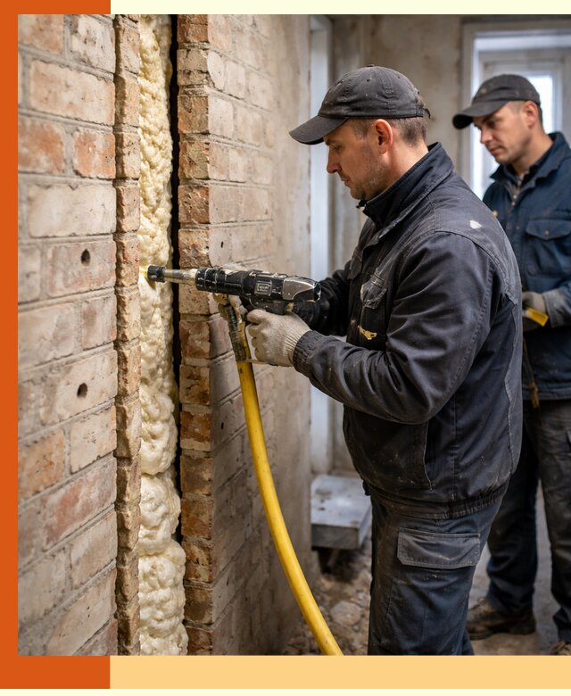 Межстеновое утепление пенополиуретаном в Новоуральске