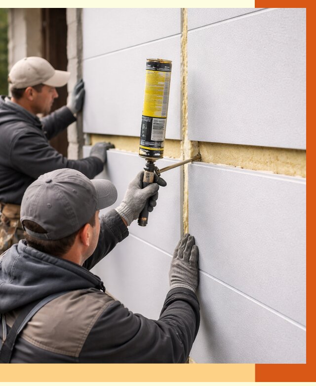 Утепление сэндвич панелей ППУ в Новоуральске от 4287 руб. за м2 | ТепломастерНву