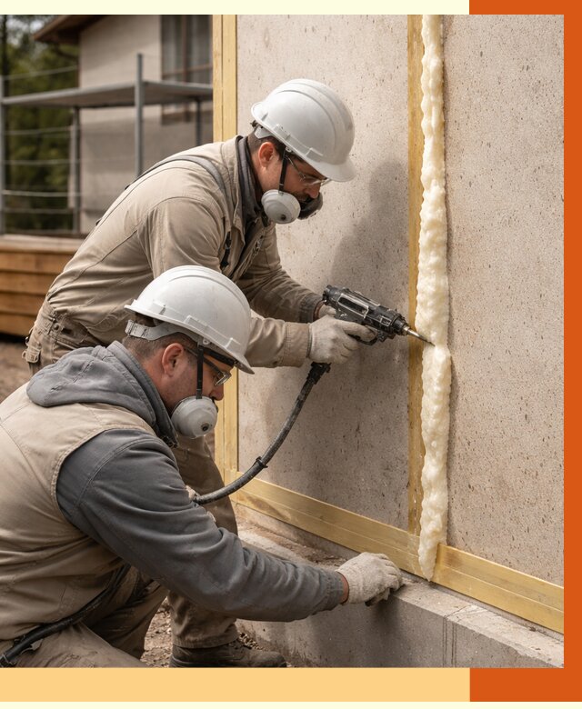 Утепление сип панелей ППУ в Новоуральске от 4900 руб. под ключ | ТепломастерНву