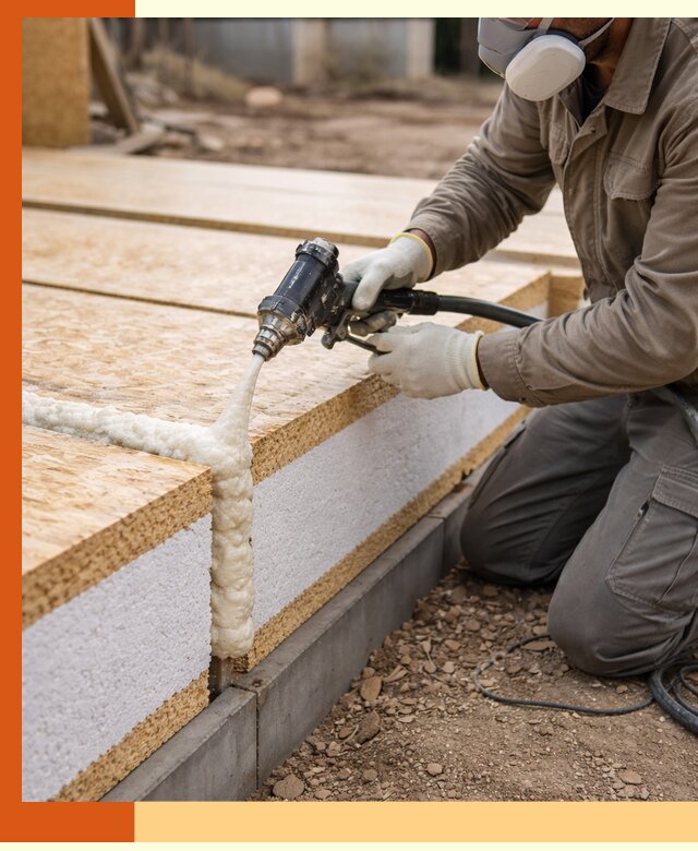 Утепление СИП-панелей пенополиуретаном (ППУ) в Новоуральске