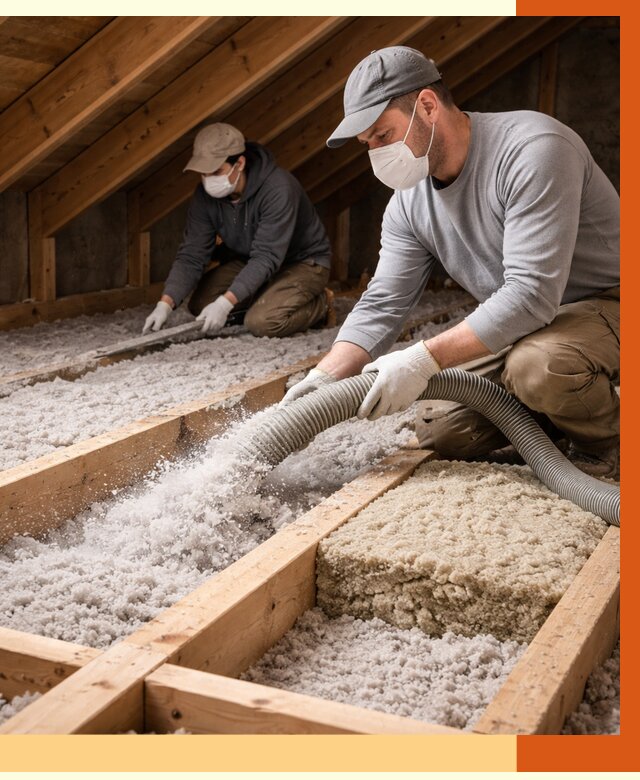 Заполнение полостей чердачного перекрытия в Новоуральске от 4594 руб. | ТепломастерНву